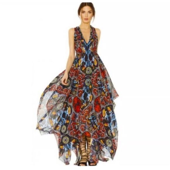 Alice + Olivia Goddess abstract pattern maxi dress 8 - Picture 14 of 14